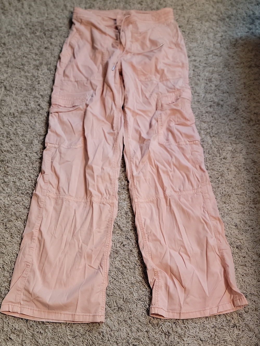 American Eagle Outfitters Pink Wide-Leg Cargo Pants